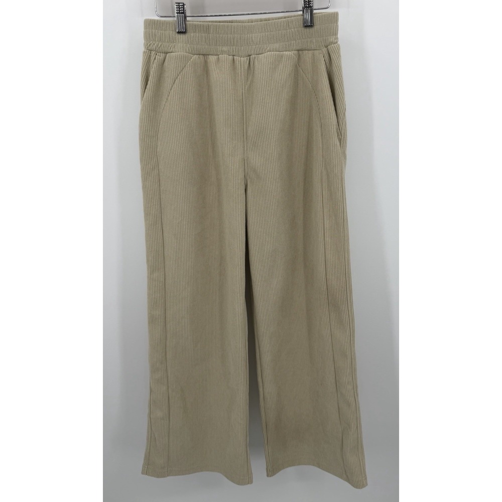 Halara High Waisted Pockets Straight Leg Mop Corduroy Crockery Tan Small Petite